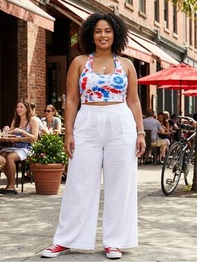 H & M Tie-Dye Halter Plus Size Top